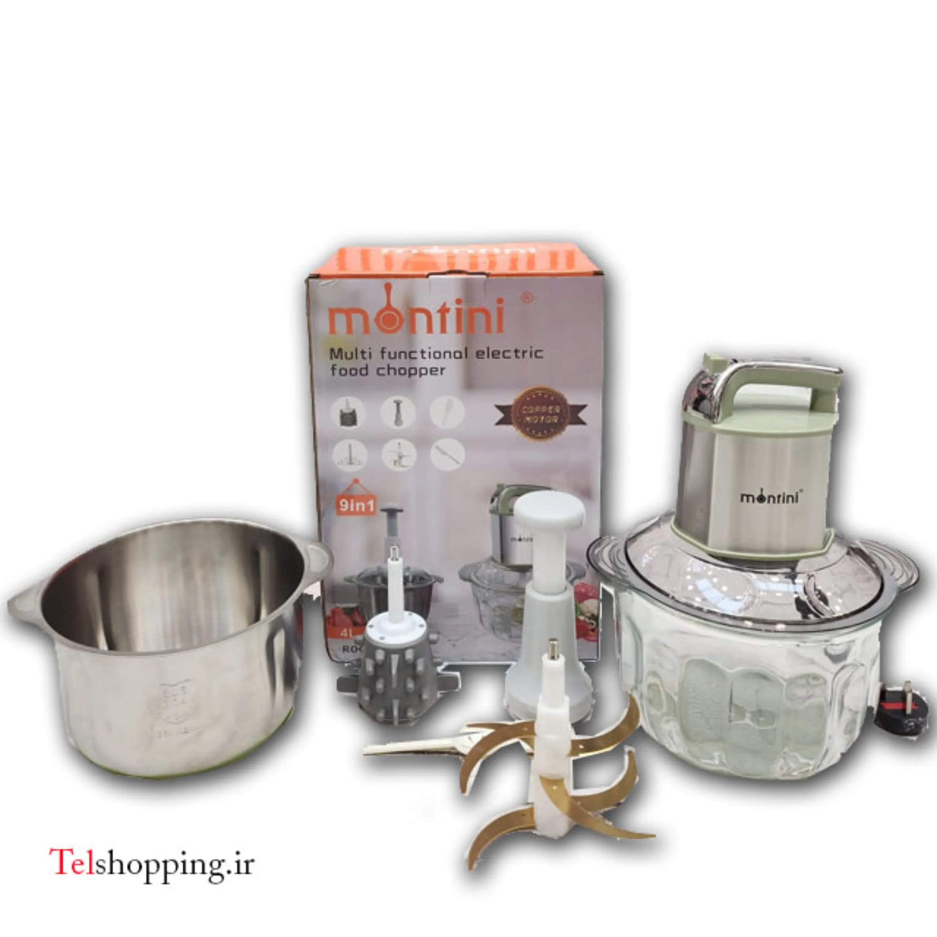 خردکن برقی چندمنظوره مونتینی موتور مسی 4 لیتری مدل ROCCA-400